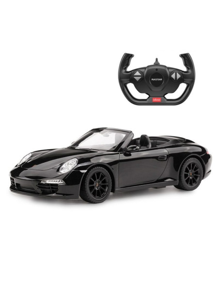Ras47700_Negru,Masina Cu Telecomanda Porsche 911 Carrera S Negru Cu Scara 1 La 12