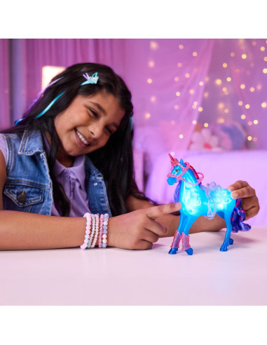 VV-6075347,Unicorn Academy Set Antreneaza Si Straluceste Unicornul River Si Papusa Isabel