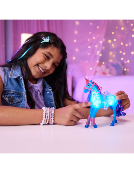 VV-6075347,Unicorn Academy Set Antreneaza Si Straluceste Unicornul River Si Papusa Isabel