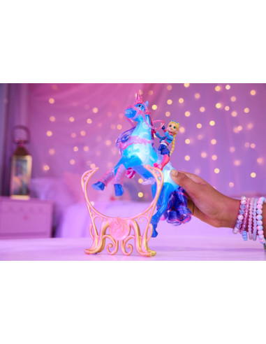 VV-6075347,Unicorn Academy Set Antreneaza Si Straluceste Unicornul River Si Papusa Isabel