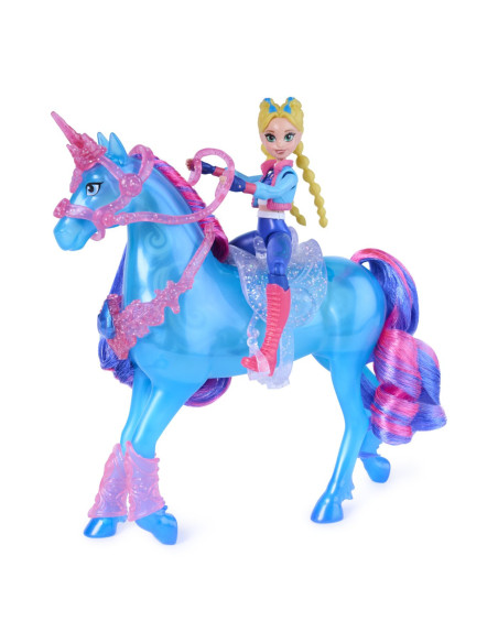 VV-6075347,Unicorn Academy Set Antreneaza Si Straluceste Unicornul River Si Papusa Isabel