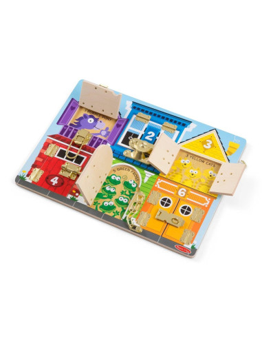 VV-6075185,Melissa And Doug Set De Invatare Placa Cu Zavoare Din Lemn