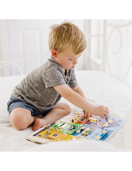 VV-6075185,Melissa And Doug Set De Invatare Placa Cu Zavoare Din Lemn