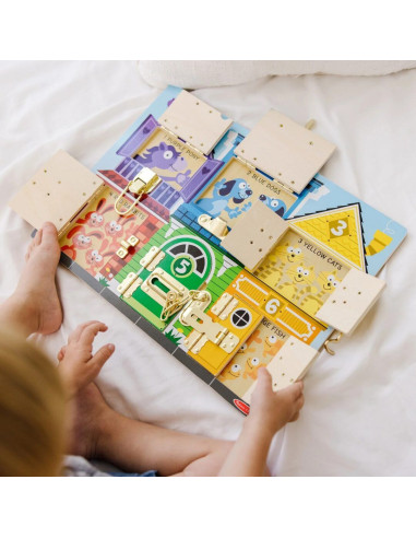 VV-6075185,Melissa And Doug Set De Invatare Placa Cu Zavoare Din Lemn