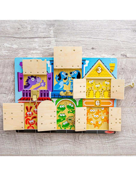 VV-6075185,Melissa And Doug Set De Invatare Placa Cu Zavoare Din Lemn