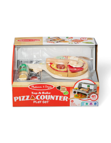VV-6074890,Melissa And Doug Top And Bake Set De Joaca Masa De Facut Pizza Din Lemn