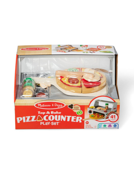 VV-6074890,Melissa And Doug Top And Bake Set De Joaca Masa De Facut Pizza Din Lemn