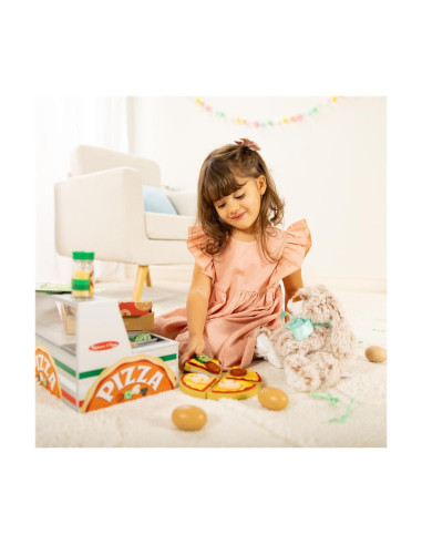 VV-6074890,Melissa And Doug Top And Bake Set De Joaca Masa De Facut Pizza Din Lemn