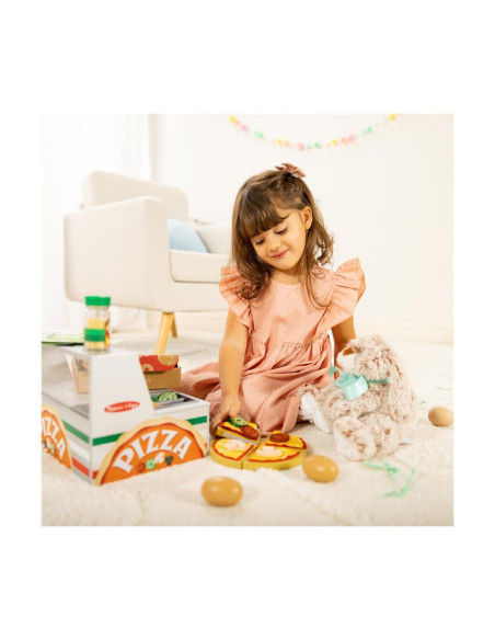 VV-6074890,Melissa And Doug Top And Bake Set De Joaca Masa De Facut Pizza Din Lemn