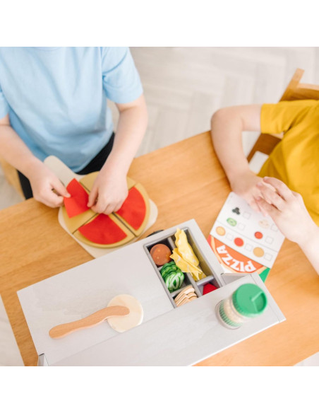 VV-6074890,Melissa And Doug Top And Bake Set De Joaca Masa De Facut Pizza Din Lemn