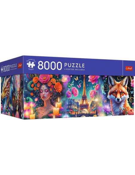 VV-81080,Puzzle Trefl 8000 Premium Plus Lumea Colorata Cu Poster Inclus