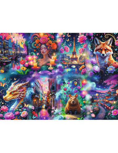 VV-81080,Puzzle Trefl 8000 Premium Plus Lumea Colorata Cu Poster Inclus