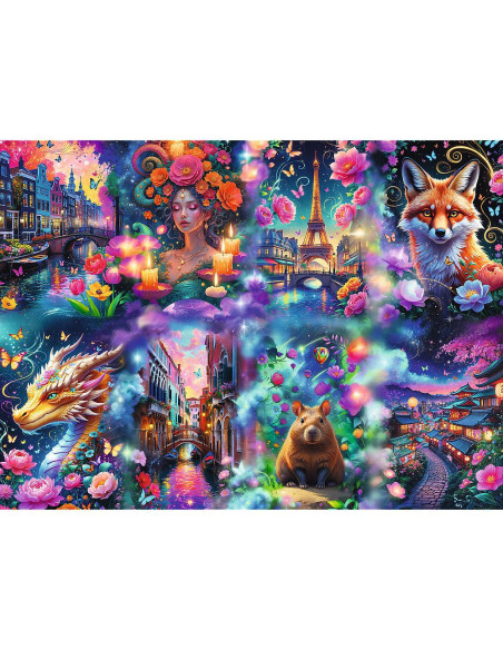 VV-81080,Puzzle Trefl 8000 Premium Plus Lumea Colorata Cu Poster Inclus