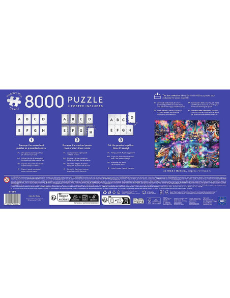 VV-81080,Puzzle Trefl 8000 Premium Plus Lumea Colorata Cu Poster Inclus
