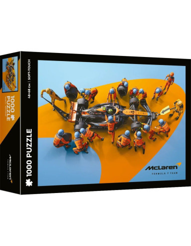 VV-1005255,Puzzle Trefl 1000 Soft Touch Formula1 Mclaren Cea Mai Rapida Oprire La Boxe Inregistrata In Record Mondial