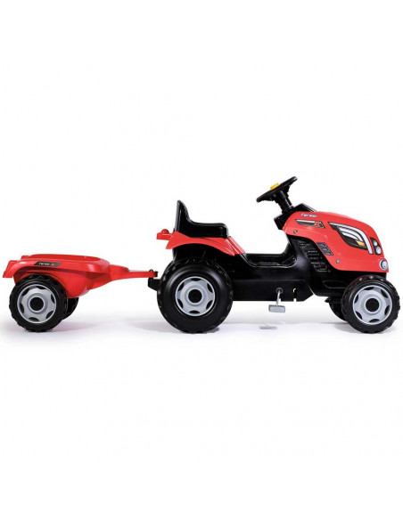 Tractor cu pedale si remorca Smoby Farmer XL rosu,S7600710108