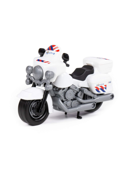 Motocicleta de politie Polesie 71323, 28cm, plastic, alb, 3+ ani