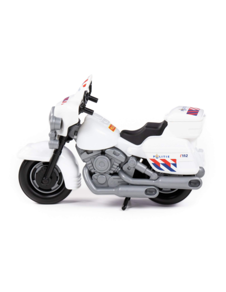 Motocicleta de politie Polesie 71323, 28cm, plastic, alb, 3+ ani