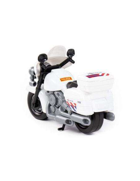 Motocicleta de politie Polesie 71323, 28cm, plastic, alb, 3+ ani
