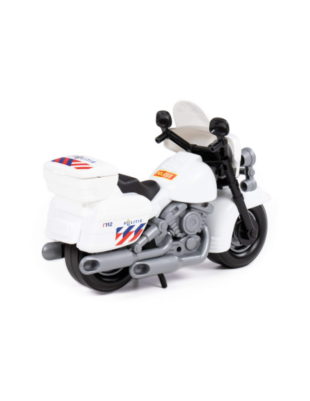 Motocicleta de politie Polesie 71323, 28cm, plastic, alb, 3+ ani