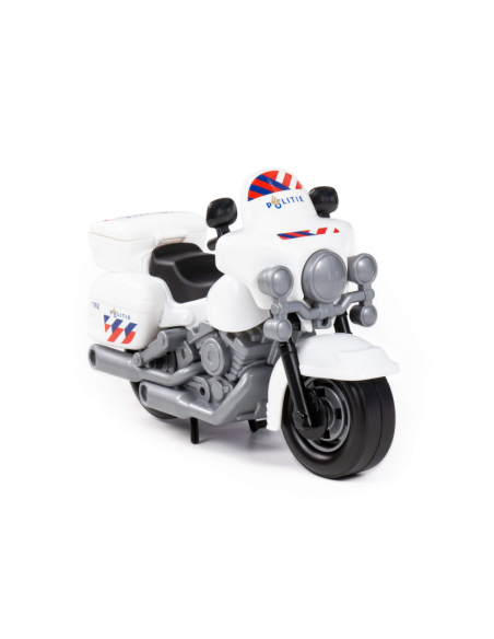 Motocicleta de politie Polesie 71323, 28cm, plastic, alb, 3+ ani
