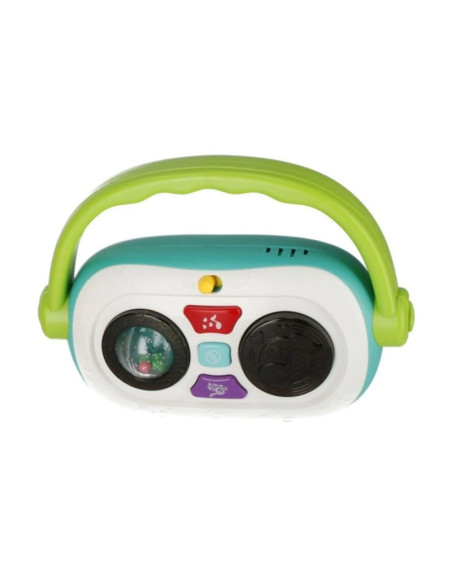Primul meu radio cu activitati, BamBam, 515076, 2 baterii AA incluse, 18x13x5cm, PVC, +12 luni