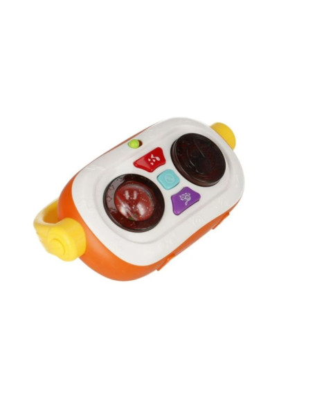 Primul meu radio cu activitati, BamBam, 515076, 2 baterii AA incluse, 18x13x5cm, PVC, +12 luni