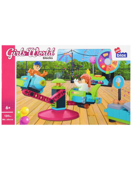 Set de constructie Alleblox Girls World - in parc - AB6026 / 547906, 130 piese, 6+