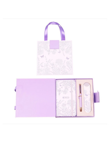 Set cadou pix lila + agenda mate A6 +...