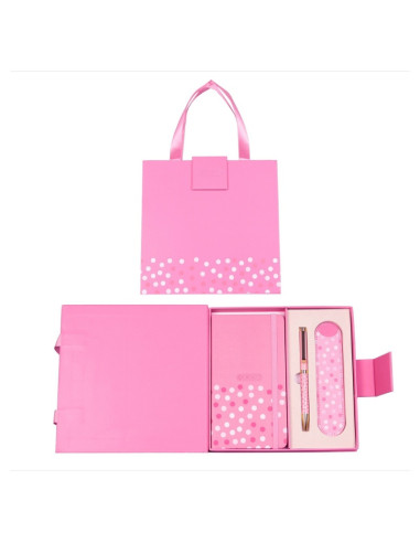 Set cadou pix roz + agenda mate A6 +...