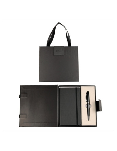 Set cadou stilou negru/argintiu +...