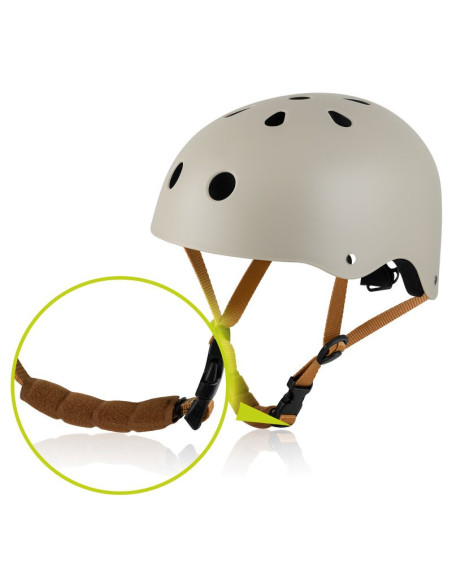 BN-LO-HELMET_BEIGE_SAND,Casca pentru copii, Lionelo, Reglabila 50-56 cm, Din ABS si EPS, Conform cu standardul EN1078, Bej