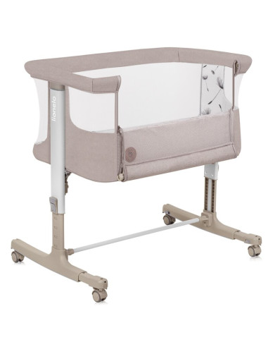 BN-LO-AURORA_BEIGE_CAPPUCCINO,Patut co-sleeper, Lionelo, Aurora, 3 in 1, Cu leganare si setare unghiulara, Cu saltea, 0 luni+, C