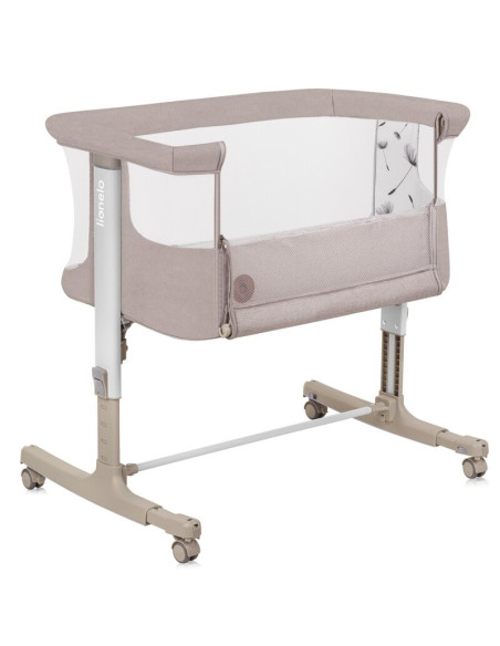BN-LO-AURORA_BEIGE_CAPPUCCINO,Patut co-sleeper, Lionelo, Aurora, 3 in 1, Cu leganare si setare unghiulara, Cu saltea, 0 luni+, C