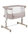 BN-LO-AURORA_BEIGE_CAPPUCCINO,Patut co-sleeper, Lionelo, Aurora, 3 in 1, Cu leganare si setare unghiulara, Cu saltea, 0 luni+, C
