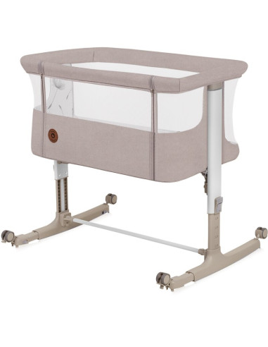 BN-LO-AURORA_BEIGE_CAPPUCCINO,Patut co-sleeper, Lionelo, Aurora, 3 in 1, Cu leganare si setare unghiulara, Cu saltea, 0 luni+, C
