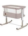 BN-LO-AURORA_BEIGE_CAPPUCCINO,Patut co-sleeper, Lionelo, Aurora, 3 in 1, Cu leganare si setare unghiulara, Cu saltea, 0 luni+, C
