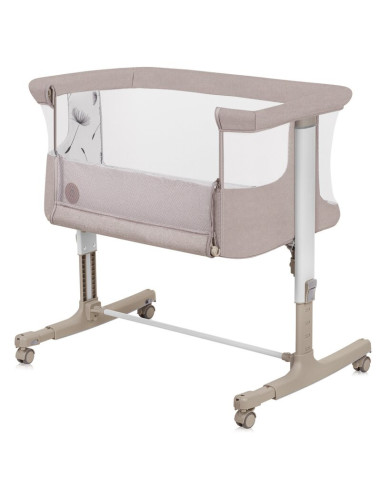 BN-LO-AURORA_BEIGE_CAPPUCCINO,Patut co-sleeper, Lionelo, Aurora, 3 in 1, Cu leganare si setare unghiulara, Cu saltea, 0 luni+, C