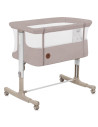 BN-LO-AURORA_BEIGE_CAPPUCCINO,Patut co-sleeper, Lionelo, Aurora, 3 in 1, Cu leganare si setare unghiulara, Cu saltea, 0 luni+, C