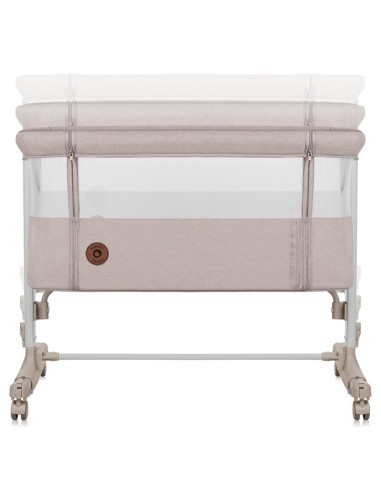 BN-LO-AURORA_BEIGE_CAPPUCCINO,Patut co-sleeper, Lionelo, Aurora, 3 in 1, Cu leganare si setare unghiulara, Cu saltea, 0 luni+, C