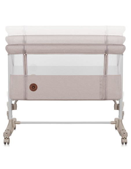 BN-LO-AURORA_BEIGE_CAPPUCCINO,Patut co-sleeper, Lionelo, Aurora, 3 in 1, Cu leganare si setare unghiulara, Cu saltea, 0 luni+, C