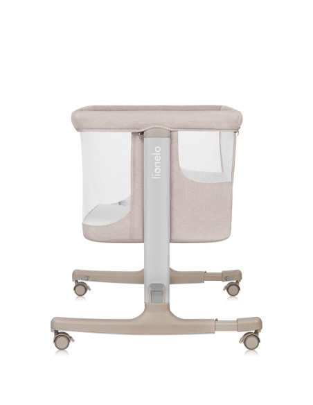 BN-LO-AURORA_BEIGE_CAPPUCCINO,Patut co-sleeper, Lionelo, Aurora, 3 in 1, Cu leganare si setare unghiulara, Cu saltea, 0 luni+, C
