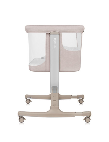 BN-LO-AURORA_BEIGE_CAPPUCCINO,Patut co-sleeper, Lionelo, Aurora, 3 in 1, Cu leganare si setare unghiulara, Cu saltea, 0 luni+, C