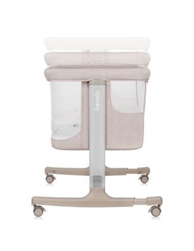 BN-LO-AURORA_BEIGE_CAPPUCCINO,Patut co-sleeper, Lionelo, Aurora, 3 in 1, Cu leganare si setare unghiulara, Cu saltea, 0 luni+, C