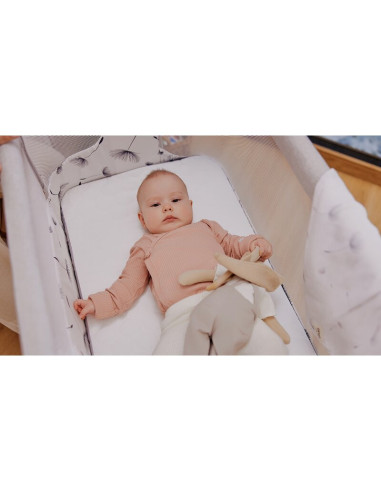 BN-LO-AURORA_BEIGE_CAPPUCCINO,Patut co-sleeper, Lionelo, Aurora, 3 in 1, Cu leganare si setare unghiulara, Cu saltea, 0 luni+, C