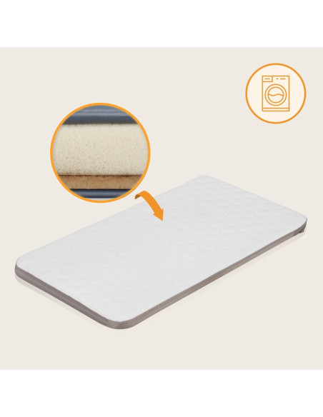 BN-LO-AURORA_BEIGE_CAPPUCCINO,Patut co-sleeper, Lionelo, Aurora, 3 in 1, Cu leganare si setare unghiulara, Cu saltea, 0 luni+, C