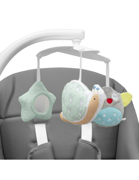 BN-56307,Scaun de masa 2 in 1, New Baby, Smart, Poate fi utilizat si ca leagan pentru copii, Cu telecomanda, Spatar reglabil in 