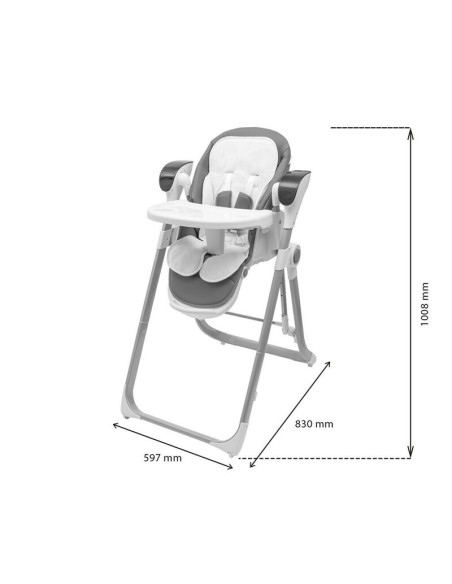 BN-56307,Scaun de masa 2 in 1, New Baby, Smart, Poate fi utilizat si ca leagan pentru copii, Cu telecomanda, Spatar reglabil in 