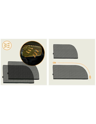 BN-LO-SUNBLOCKER_BLACK,Set 2 parasolare auto, Lionelo, Sunblocker, Universale, Instalare usoara, Negru