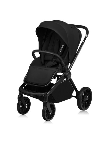 BN-LO-MIKA_PLUS_2IN1_BLACK_ONYX,Carucior 2 in 1, Lionelo, Mika Plus, Cadru din aluminiu, Cu landou intarit si salteluta moale, R